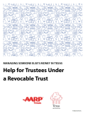 Cover of help for trustees guide